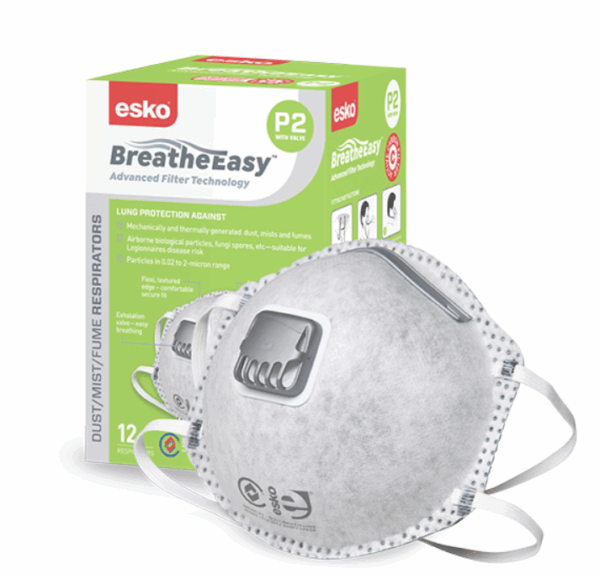 Esko Breathe Easy P2 Valved Mask with Carbon Filter