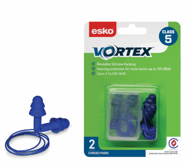 Vortex Reusable Earplugs Corded