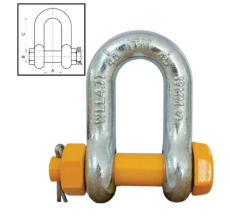 D ShackleYellow Pin -Safe 3.2T