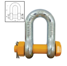 D ShackleYellow Pin -Safe 8.5T