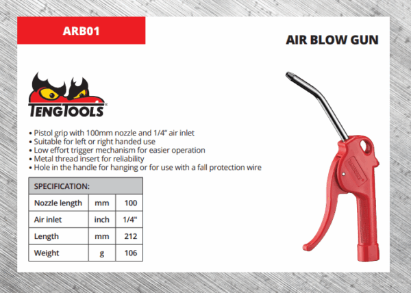Teng Air Blow Gun 100mm - Image 2