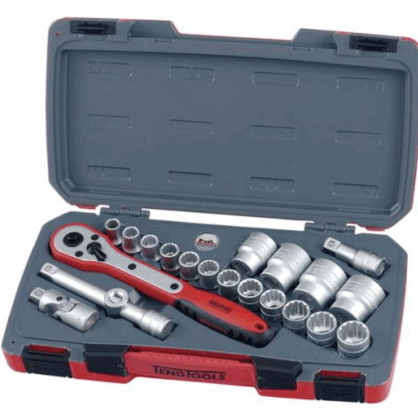 Teng 21pc 1/2in Met Reg Socket