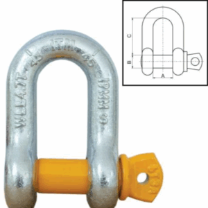 D Shackle Yellow Pin Scrw P4.7
