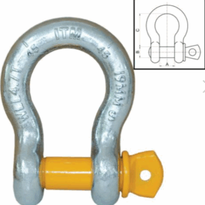 Bow Shackle Yellow Pin Scr P.5