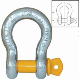 Bow ShackleYellow Pin Scr P1.5