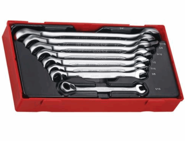 8pc Rev Ratchet AF Combi Spann