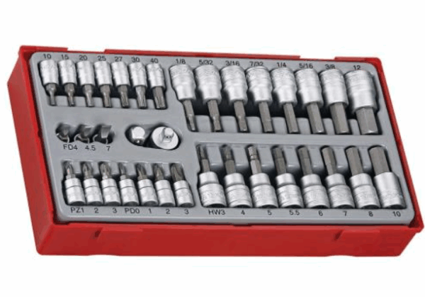 Teng 35pc 1/4-3/8 Dr Bits Skt