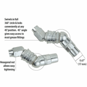 Groz 17.0mm Hydraulic Coupler 360Deg Swivel 3-Jaw