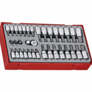 Teng 35pc 1/4 & 3/8in Dr. Bits Socket Set - TC-Tray
