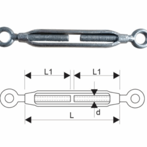 ITM Turnbuckle-Galvanised Commercial-Eye and Eye-12mm