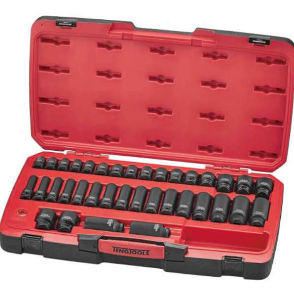 Teng 40pc 1/2in Dr. Reg./Deep Impact Socket Set 6-Pnt
