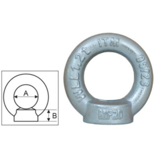 ITM Shouldered Eyenut w/ Metric Thread Din 582-10mm. 0.23T