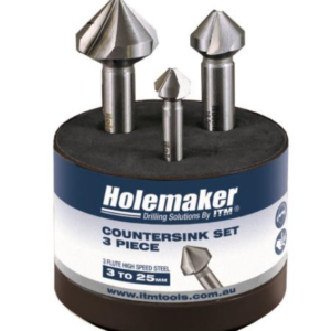 3pc 3-Flute 90deg Countersink