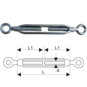 ITM Turnbuckle-Galvanised Commercial-Eye & Eye-16mm