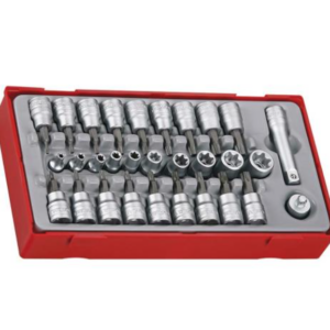 Teng 30pc 1/4&3/8in Dr. TX,TPX & TX-E Bit Socket Set