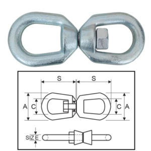 ITM Commercial Chain Swivel-Electric Galvanised-10mm