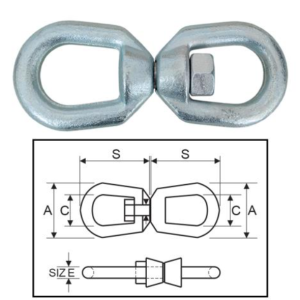 ITM Commercial Chain Swivel-Electric Galvanised-12mm