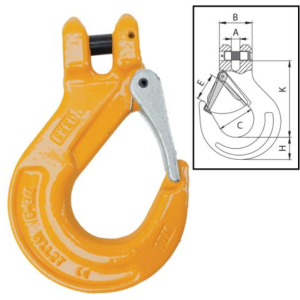 ITM G80 Clevis Sling Hook w/ Safety Latch-7-8mm Chain